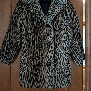 Carolyn Bessette Kennedy Leopard Print Teddy Jacket